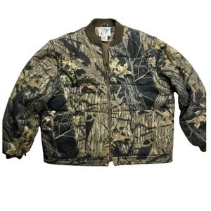 Trophy Ridge Camo Puffer Jacket Quilted Insulated Full Zip Mens XL Mossy Oak